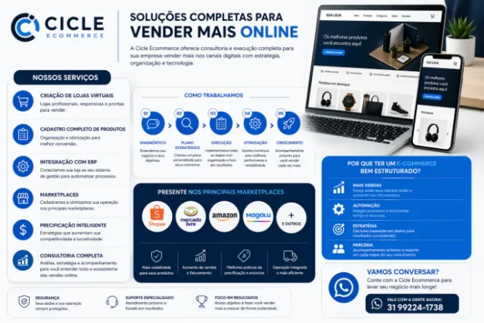 Consultoria E-commerce + Criação de Loja Virtual e Marketplaces