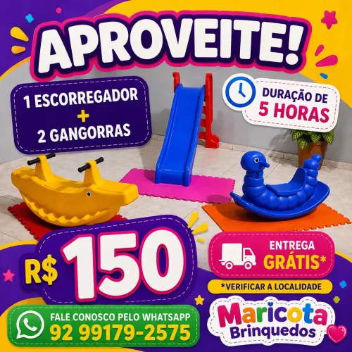 1 ESCORREGADOR + 2 GANGORRAS