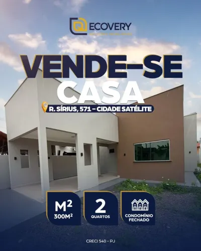 VENDE-SE CASA | CIDADE SATÉLITE | CONDOMÍNIO FECHADO