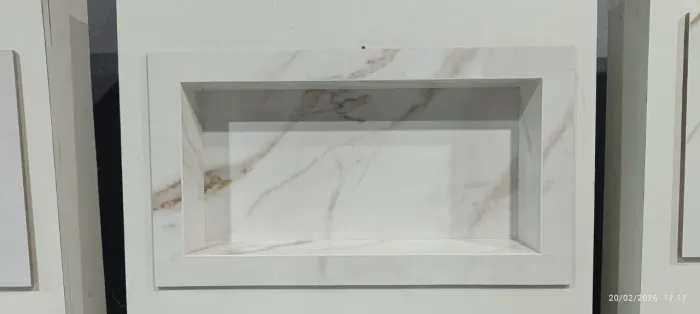 Pia esculpida em porcelanato 