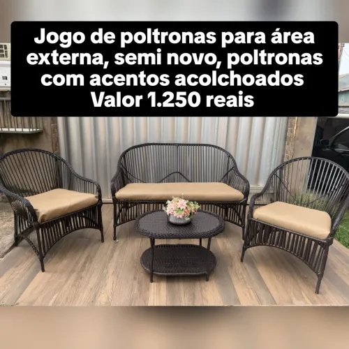 Poltronas para área externa semi novas