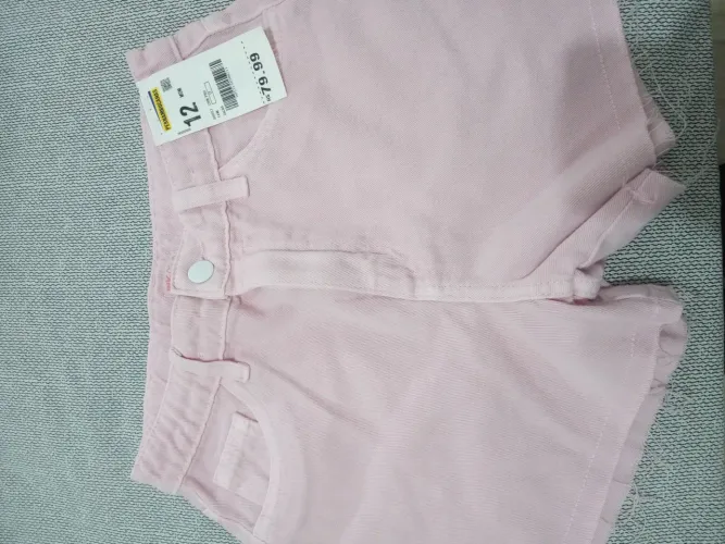 Short jeans feminina infantil rosa