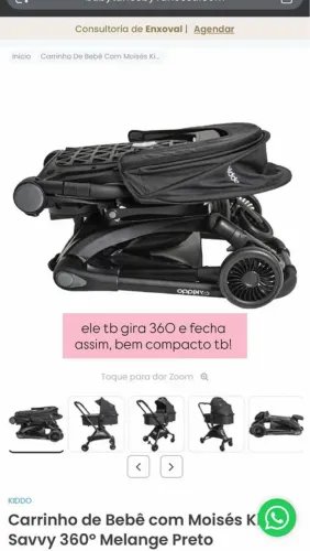 carrinho kiddo savvy 360