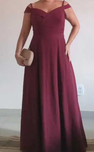 VESTIDO LONGO MARSALA