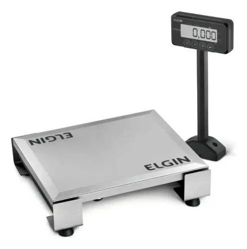 Balança comercial digital Elgin DP 30CK 30kg com mastro preto 33 cm x 28 cm