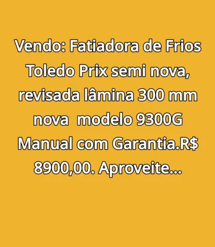 Vendo Fatiador de Frios Prix semi nova