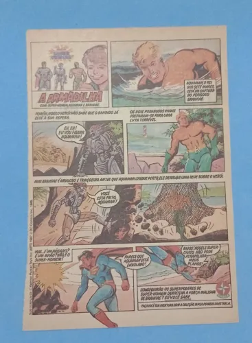 Encarte Super Powers anos 80, anúncio Gibi