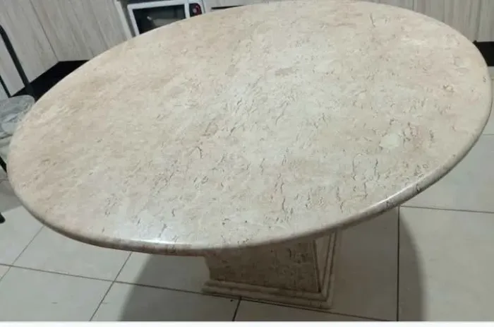 Mesa redonda travertino RS 2000