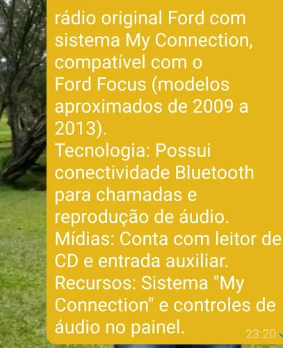 Rádio automotivo para carro Focus 