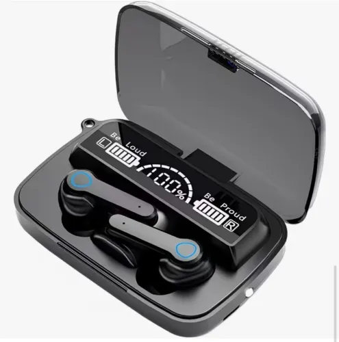 Fone De Ouvido Bluetooth Sem Fio Sound 200mAh Com LED Digital M19 TWS