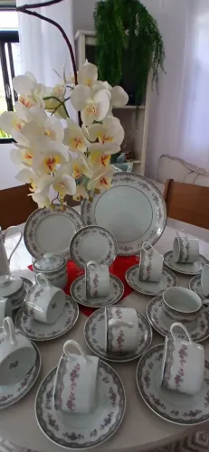 Jogo para chá em porcelana