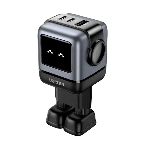 Carregador Ugreen Nexode 65W 2 USB-C 1 USB a tela led