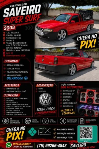 Volkswagen Saveiro Super Surf 1.6 MI Total Flex 8V 2008