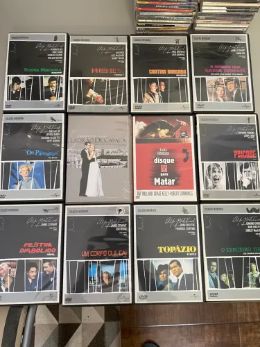 Lote DVDs Filmes Alfred Hitchcock 12 Clássicos Suspense 
