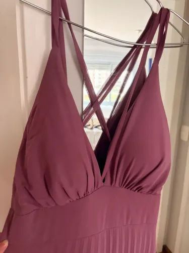 Vestido longo plissado