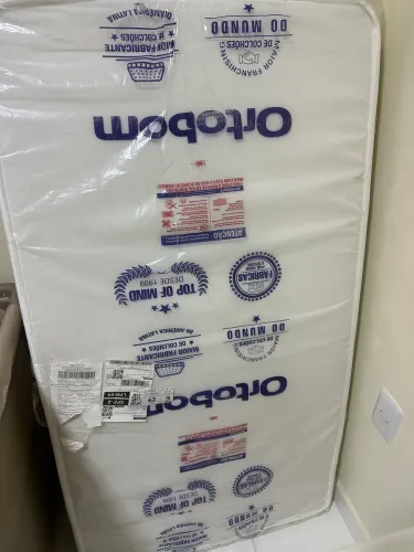 Berço mdf branco + colchão novo no plástico da Ortobom por apenas R$ 250,00