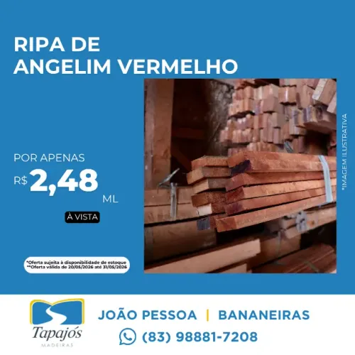 Ripa de Angelim Vermelho na Tapajós Madeiras