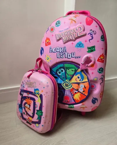 Kit Mochila de rodinhas e lancheira - Divertidamente