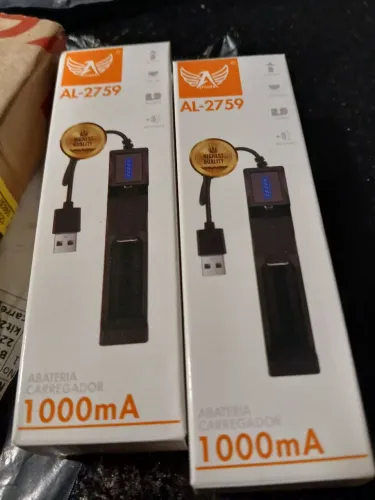 Kit 2 Pcs Carregador Pilha e Bateria Usb