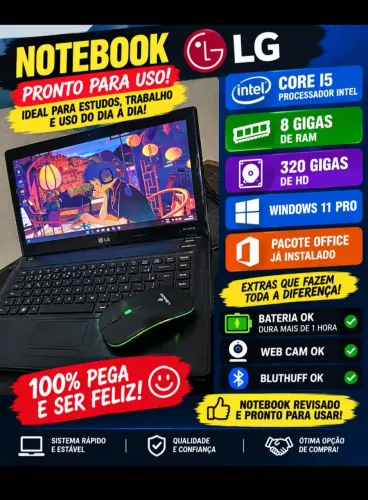 VENDO NOTEBOOK LG CORE i5 8gigas de ram sem detalhes tudo ok