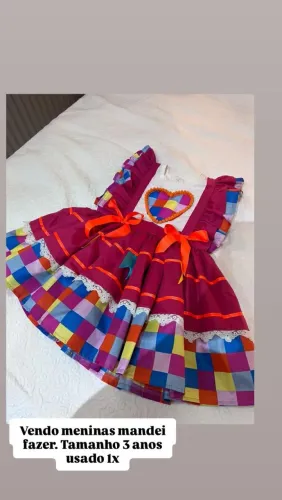 VESTIDO DE QUADRILHA 3/4 ANOS