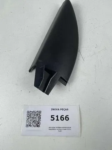 Moldura Interna Retrovisor Esquerdo Vw Polo 2008 Total Flex Preto