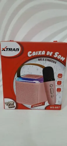 Caixa de som Bluetooth + microfone