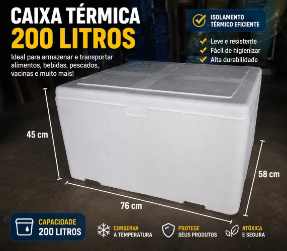 Caixa isopor 200 litros grande  - Semi Nova