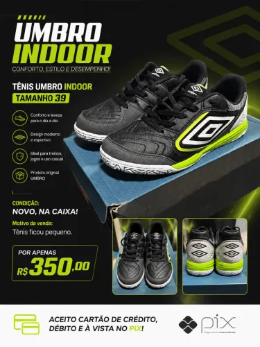 Tênis Futsal Umbro Indoor