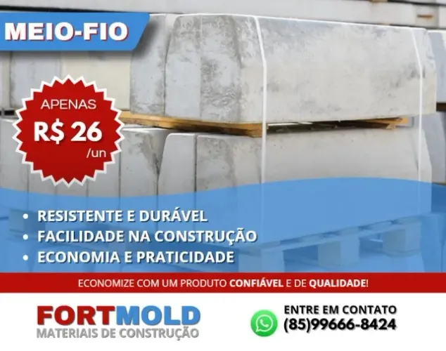 MEIO-FIO PRÉ-MOLDADO