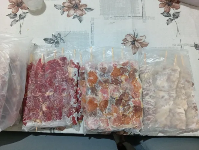 Espetinho pronto