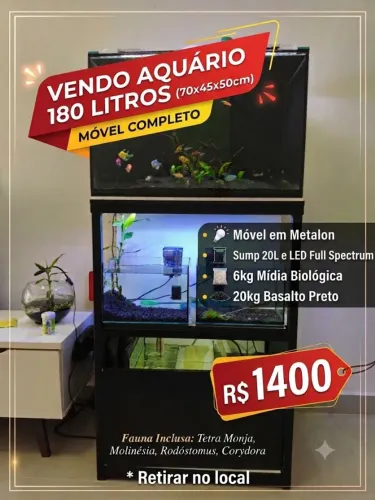 Aquário 180 litros