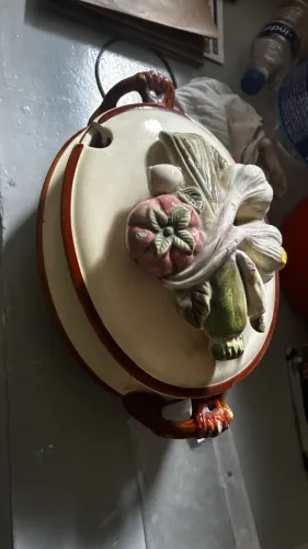 terrina/assadeira oval de cerâmica
