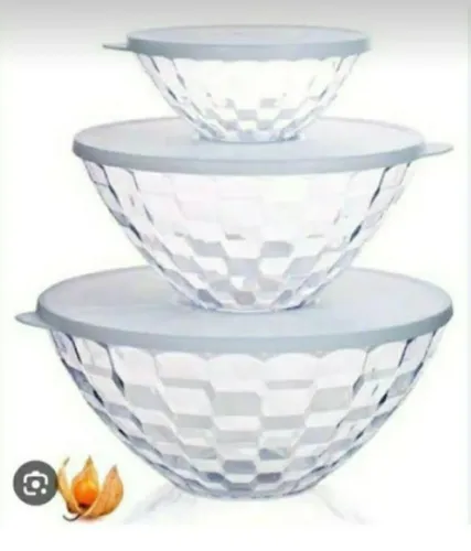 Jogo de tigelas Prismas Tupperware. 