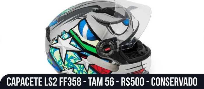 Capacete Integral LS2 FF358 Alex Barros Prata 56