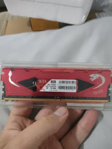 Memória RAM Jazer 8GB DDR4 3200MHz Vermelha Com Dissipador