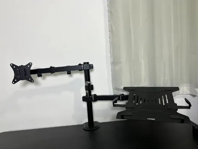 Suporte Notebook E Monitor Articulado Ajuste Fixa Na Mesa