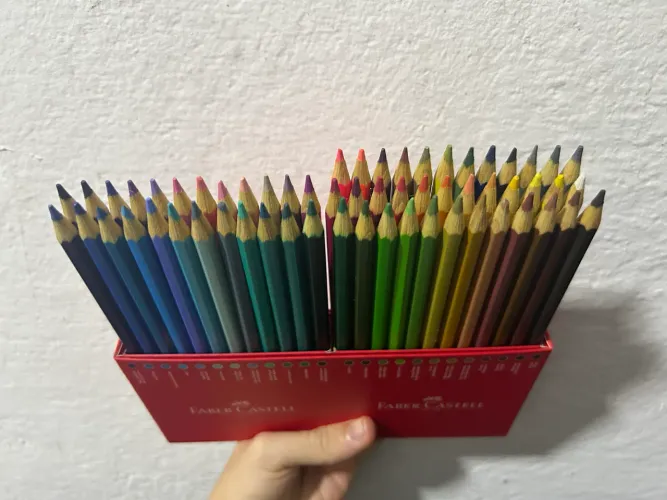 Lapis de cor sextavado 60 cores - faber-castell