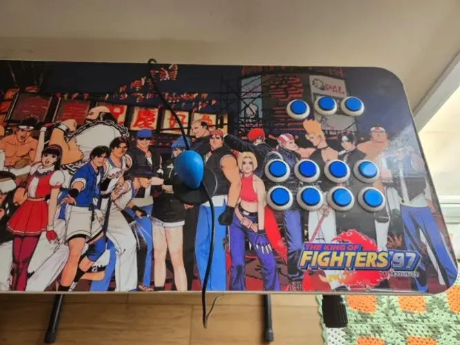 Controle Arcade 2 Jogadores USB com CD com Emuladores e Jogos