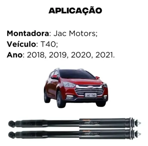 Par Amortecedor Traseiro Turbogás Jac 140 2018 A 2021 Cofap
