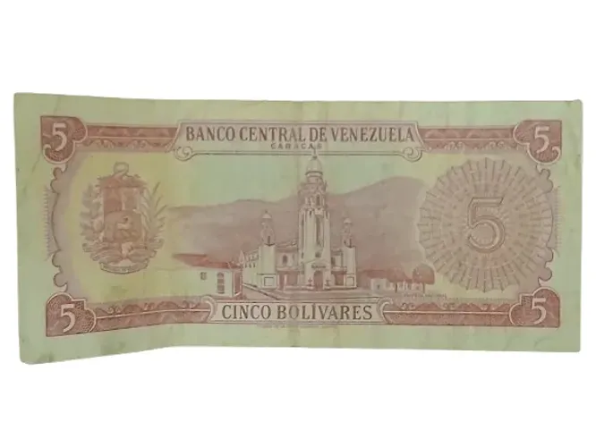 Cédula Antiga Venezuela - 5 Bolívares (1970) | Coleção