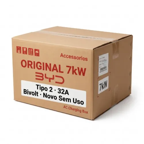 Carregador Byd Original 7kw Wallbox Tipo 2 Novo Na Caixa