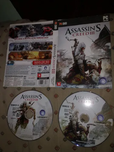 Assassins Creed III 3 jogo original de fábrica mídia físico PC DVD