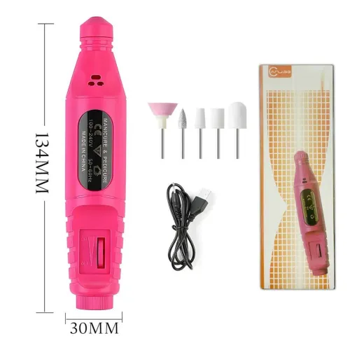 Lixadeira de Unhas Elétrica com Broca e Motor Bivolt para Manicure e Pedicure