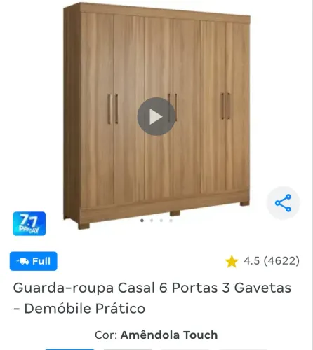 Guarda-Roupa Demóbile 6 Portas Novo na Caixa | Pronta Entrega