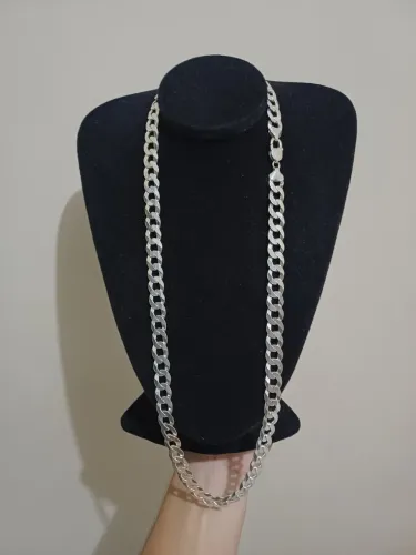 Prata 925 Grumet/Escamada de 11mm 70cm 81gm Italiana!