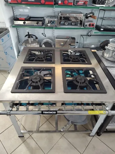 AL - FOGÃO VENÂNCIO MAXI INOX 40X40
