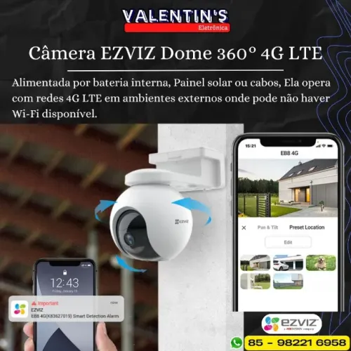 Câmera EZVIZ Dome 360° 4G Externa