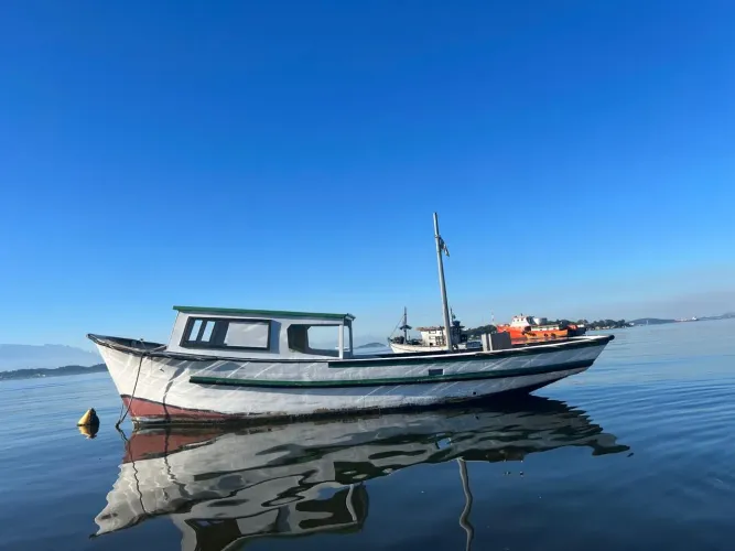 Barco 9,00 metros, motor MWM 4 cc