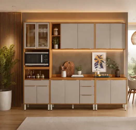 Cozinha Modulada 06 Peças Moderna 100% MDF